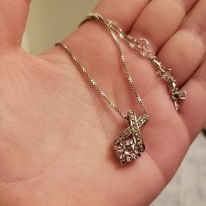 Diamond Cross Necklace & Earrings Set statement
